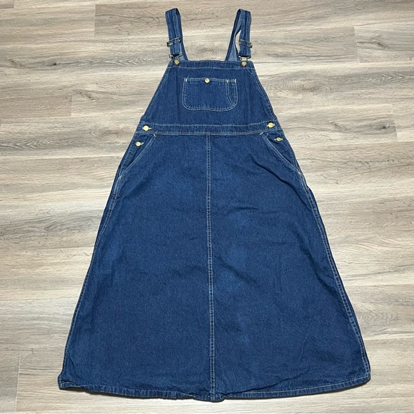 Pointer Brand Dresses & Skirts - Pointer 17 Blue Jean Jumper Overall Dress Denim Cottagecore Chore USA Made VTG